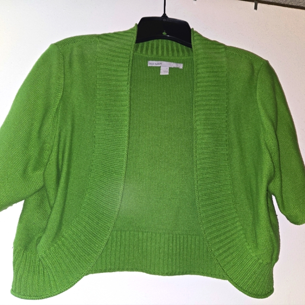 Old Navy green bolero sweater